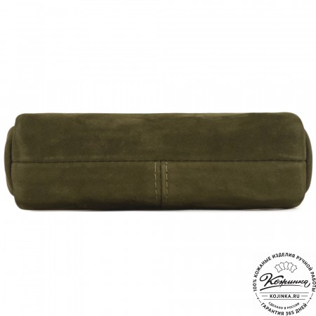  Кожаный клатч "Марта" (нубук хаки)